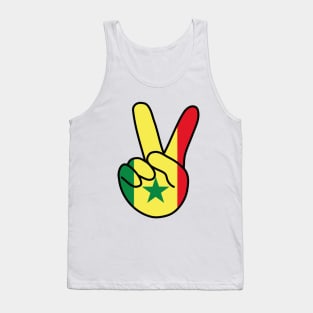 Senegal Flag V Sign Tank Top